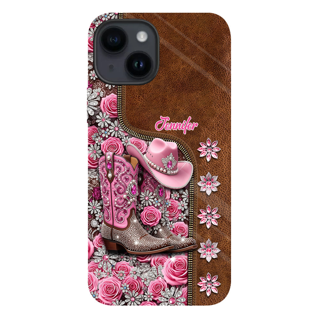 Magnifiques bottes de cowgirl - Coque de téléphone personnalisée avec motif cowgirl