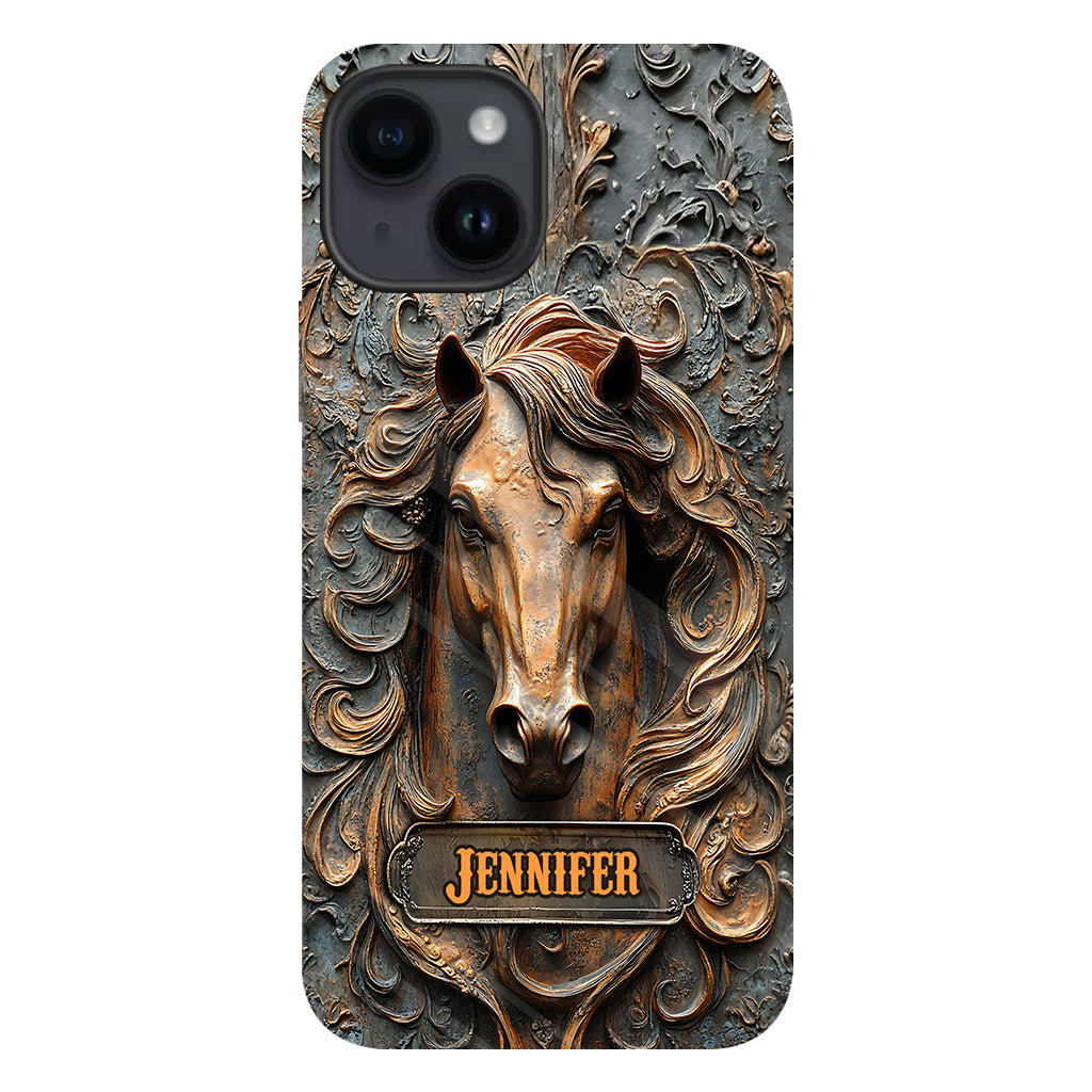 Love Horses - Personalized Horse Full Print Phone Case