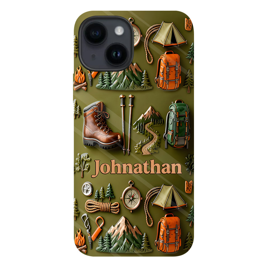 La randonnée me rend heureux - Coque de téléphone personnalisée avec impression intégrale « La randonnée me rend heureux »