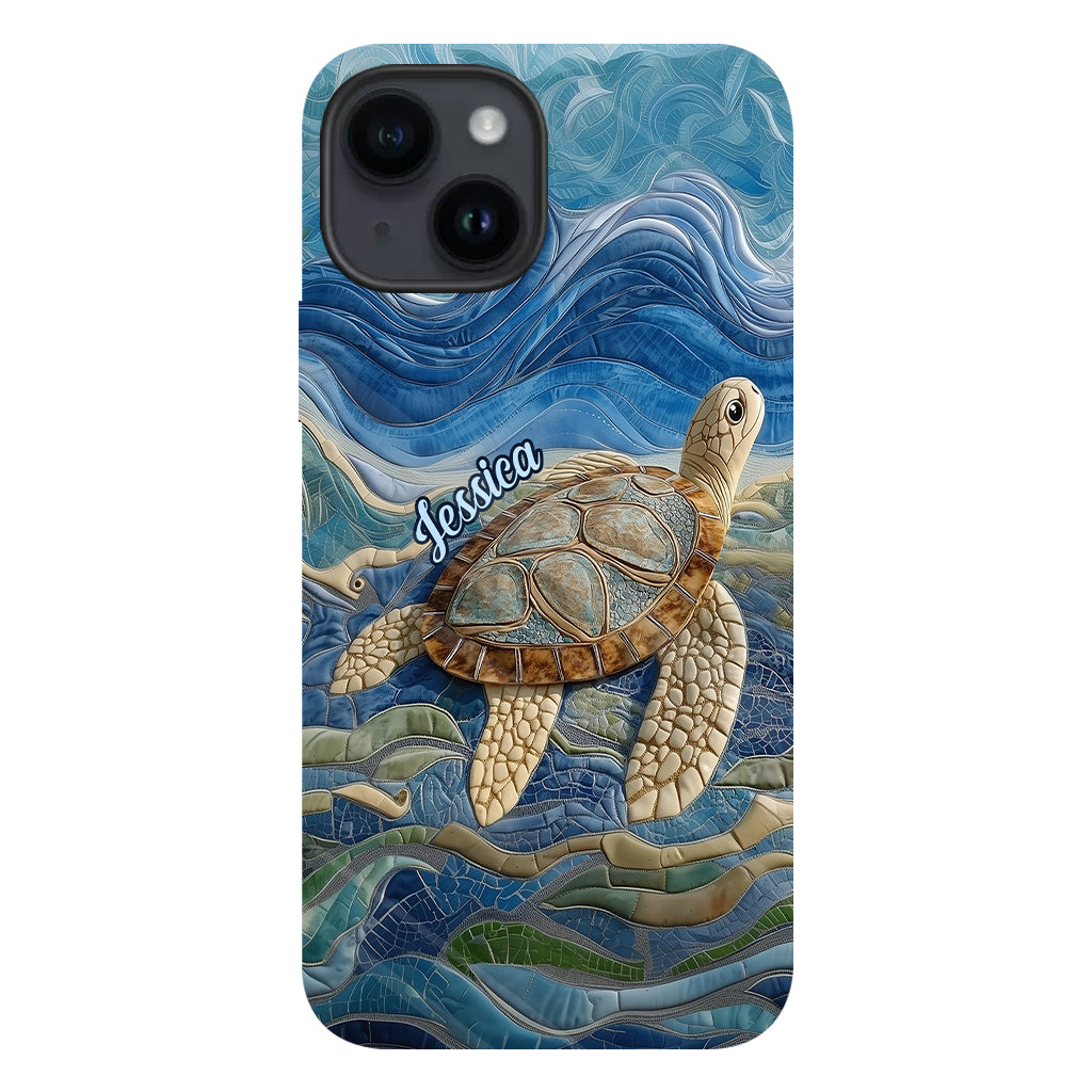 Coque de téléphone personnalisée avec motif tortue pour les amoureux des tortues