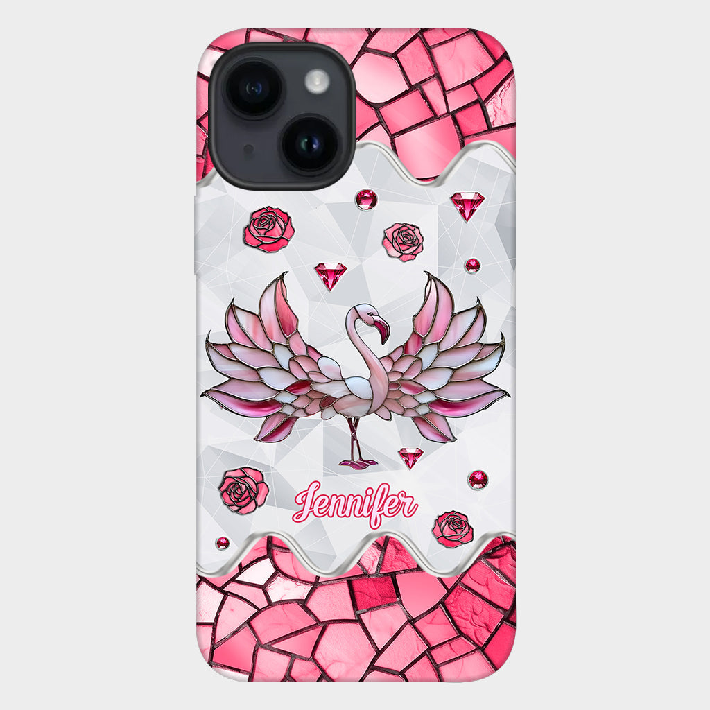 Magnifique flamant rose - Coque de téléphone personnalisée avec imprimé flamant rose intégral