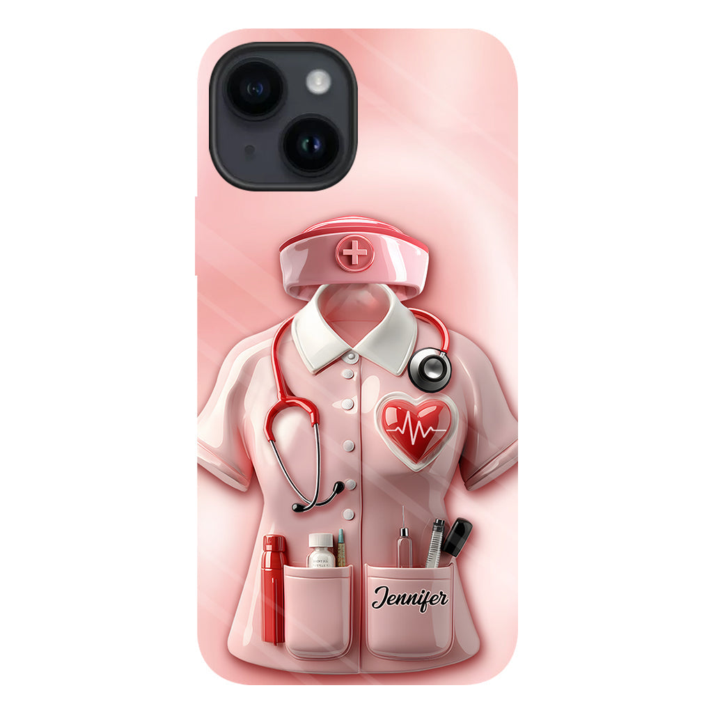 Les infirmières sont au cœur des soins de santé - Coque de téléphone personnalisée avec le texte intégral « Infirmière »