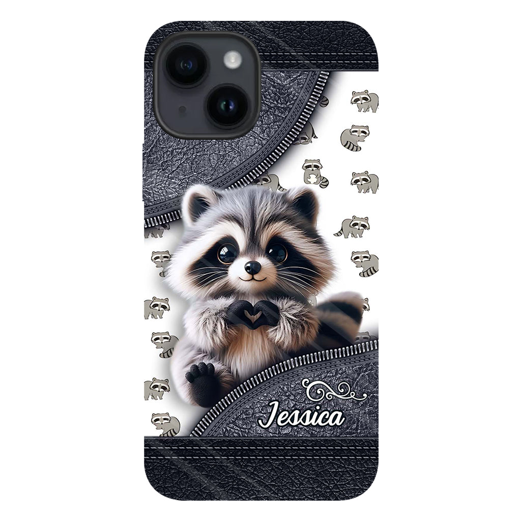 Adorable raton laveur - Coque de téléphone personnalisée avec motif raton laveur intégral