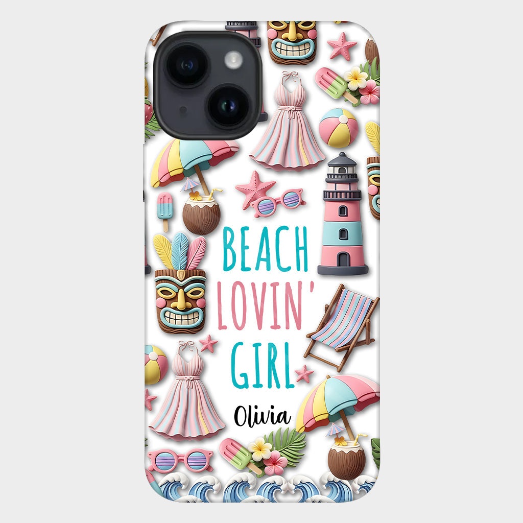 Beach Lovin' Girl - Personalized Sea Lover Full Print Phone Case