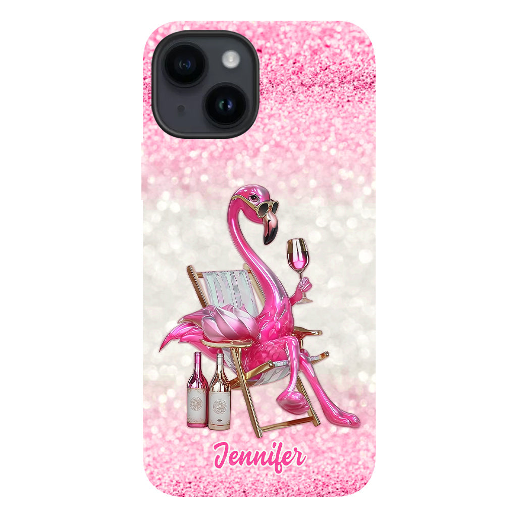 Be a Flamingo In a Flock of Pigeons - Personalized Flamingo Full Print Phone Case
