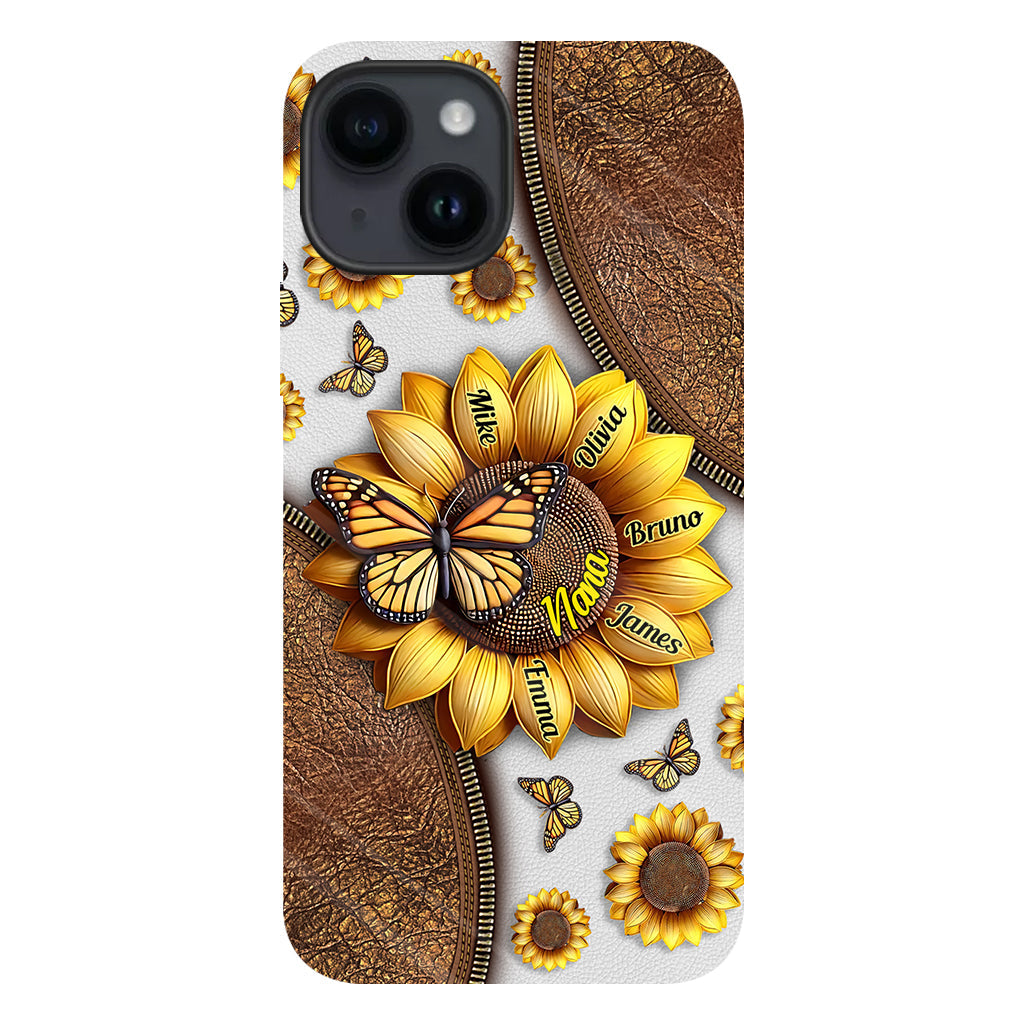 Sunflower Gift For Grandma Mom - Personalized Grandma Full Print Phone Case