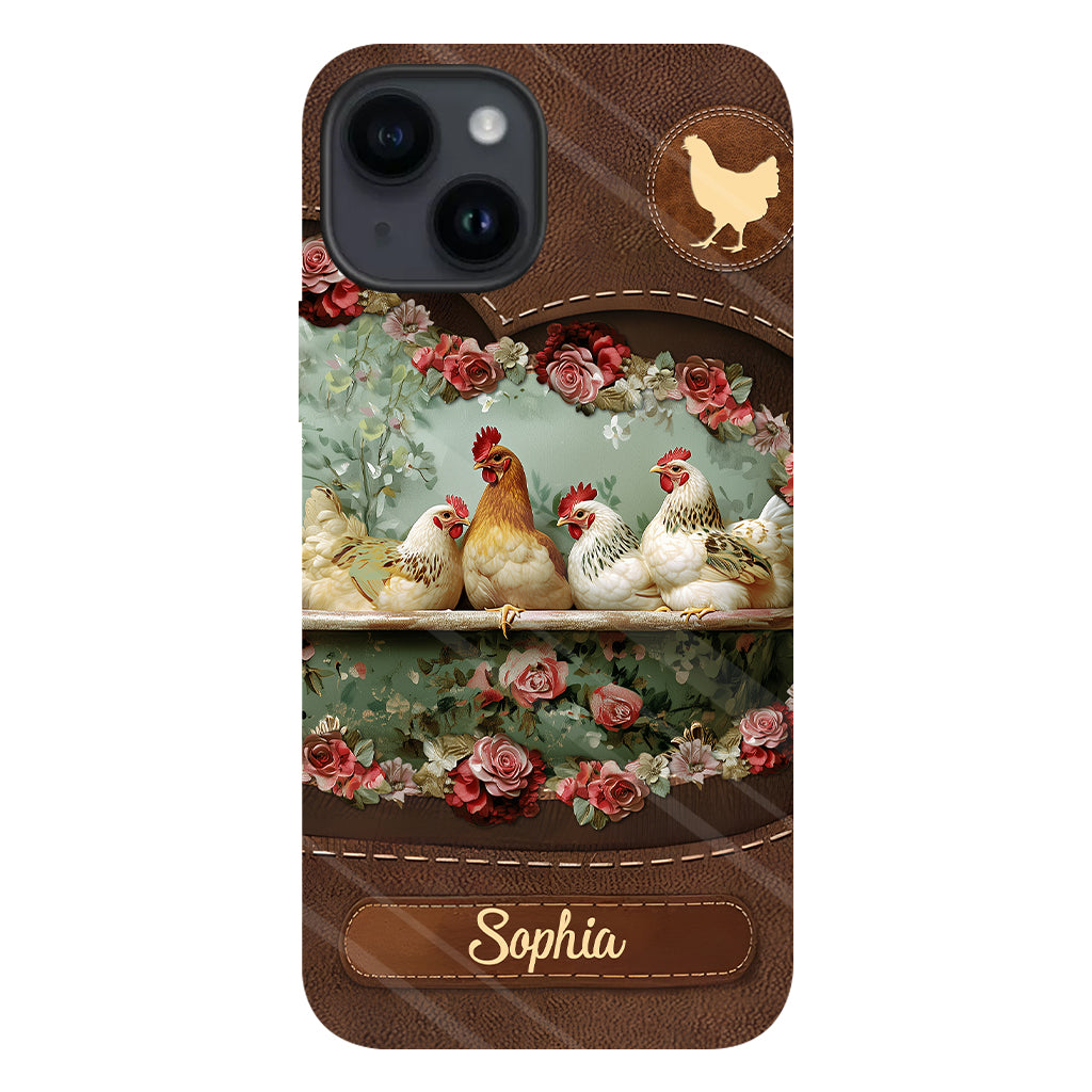 Coque de téléphone personnalisée Chicken Lady - Motif poulet intégral