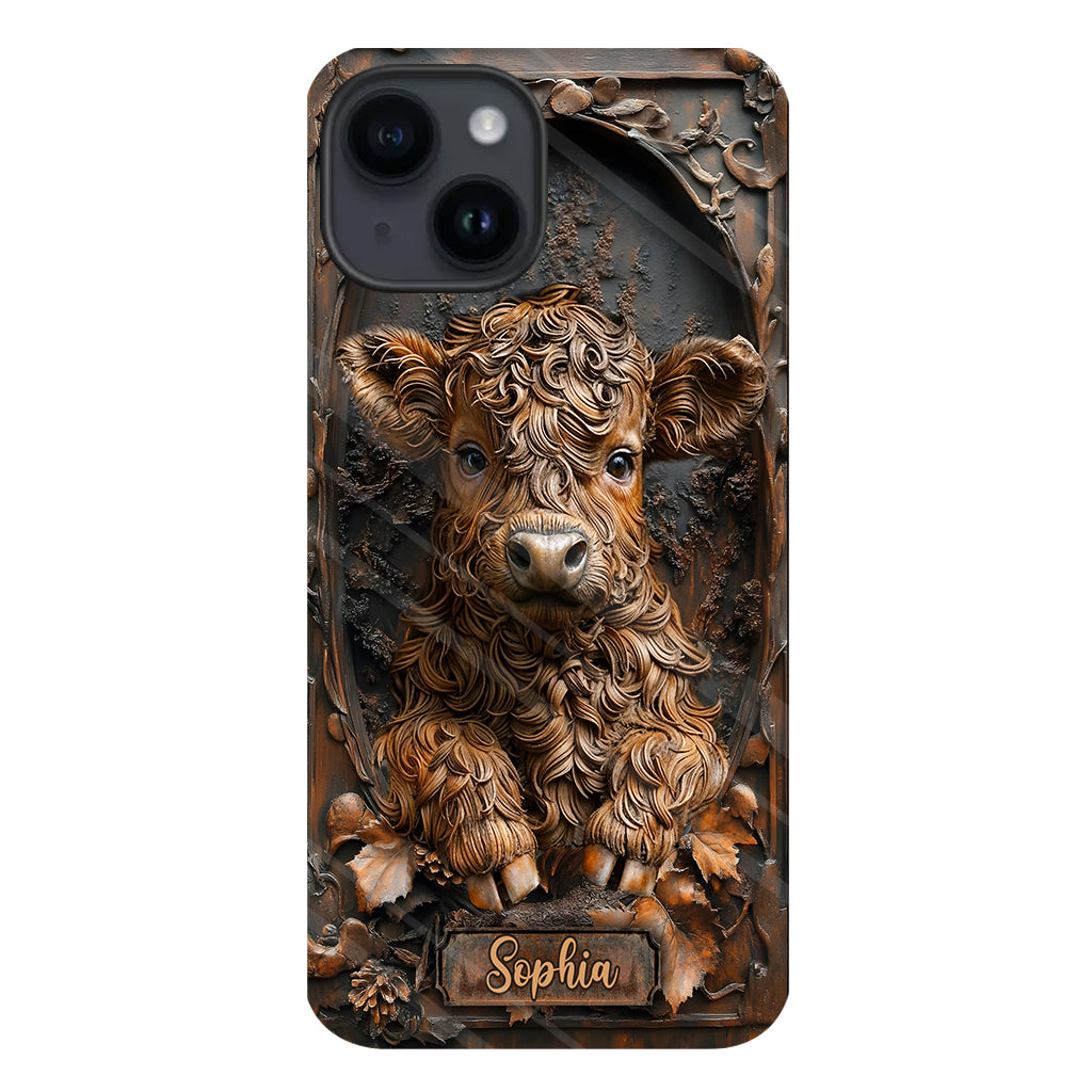 Coque de téléphone personnalisée avec imprimé intégral « Bébé vache »