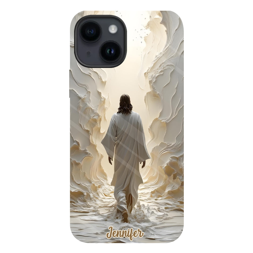 Marchez avec Dieu - Coque de téléphone personnalisée avec impression chrétienne intégrale