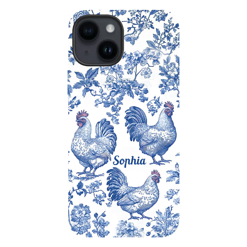 Chicken Toile de Jouy - Personalized Chicken Full Print Phone Case