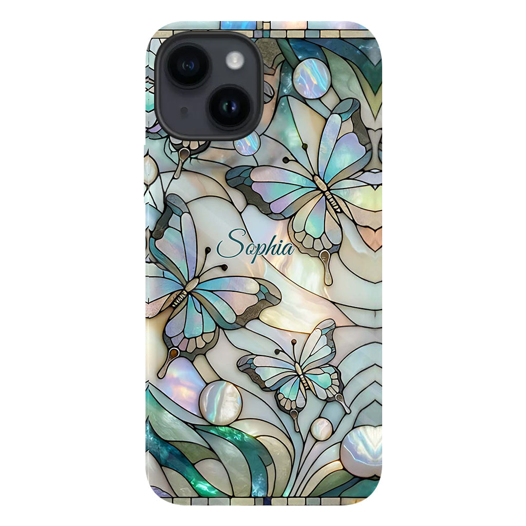 Coque de téléphone personnalisée avec motif papillons « J’adore les papillons »