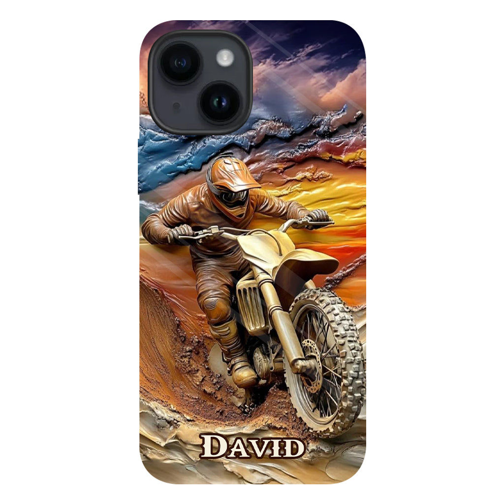 Born To Ride - Personalized Dirt Bike Full Print Phone Case