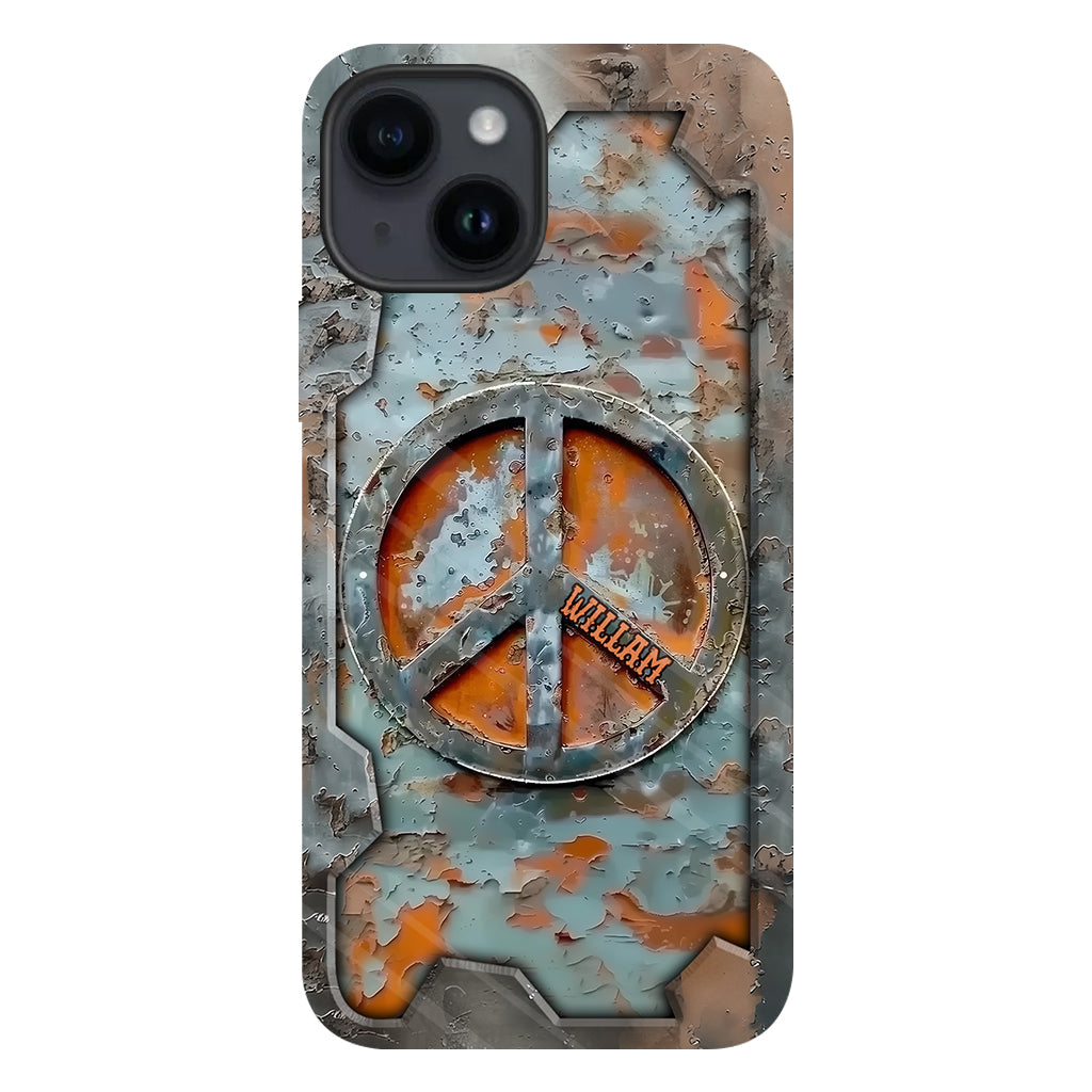 Love Peace - Personalized Hippie Full Print Phone Case
