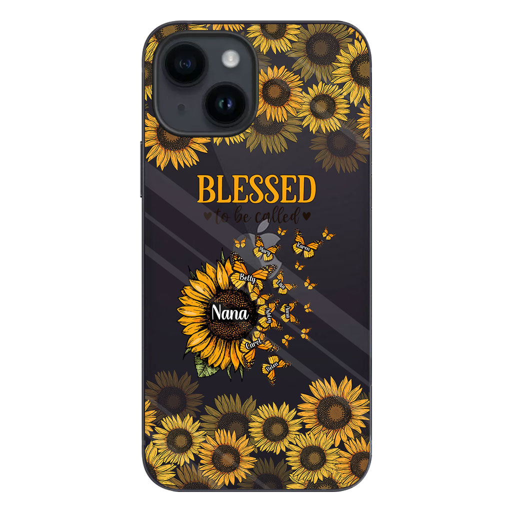 Magnifique tournesol - Cadeau pour grand-mère, maman - Coque de téléphone transparente personnalisée