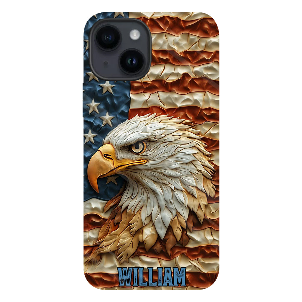 Strong Eagle - Coque de téléphone personnalisée avec aigle à tête blanche et impression intégrale
