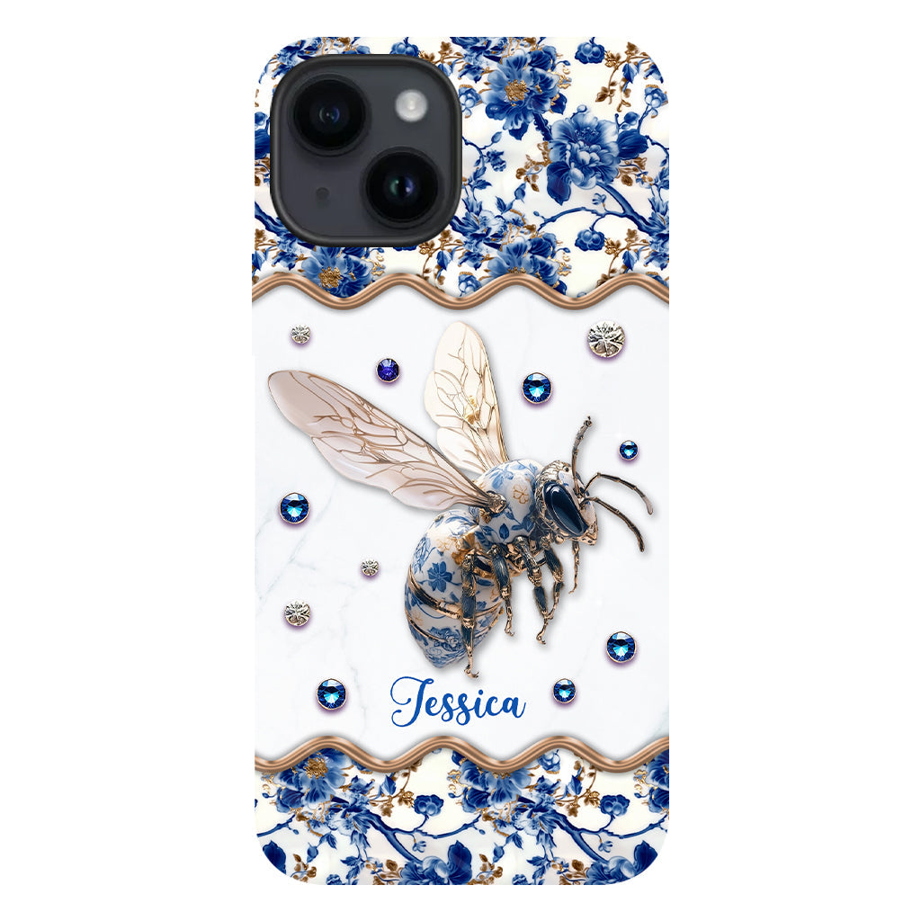 Bee Toile de Jouy - Personalized Bee Full Print Phone Case