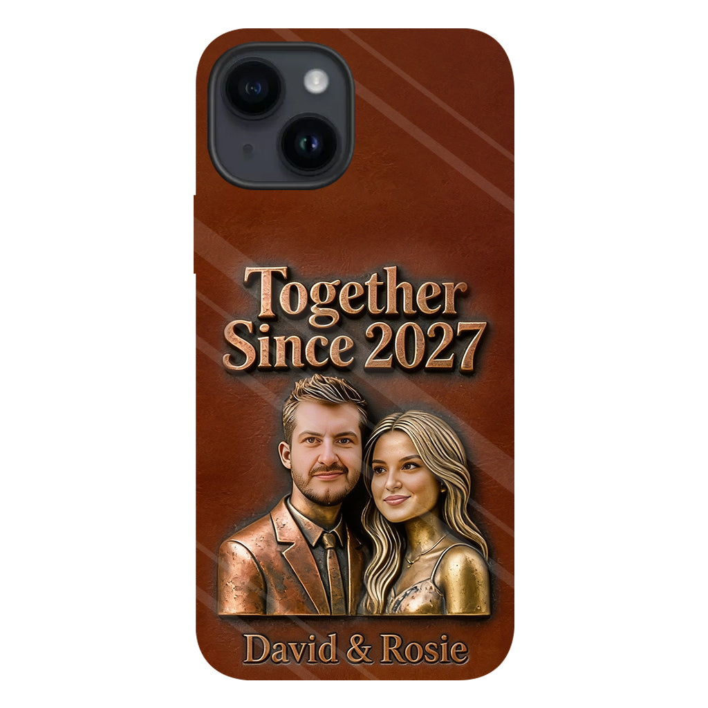 Ensemble depuis toujours - Coque de téléphone personnalisée avec photo pour couple - Impression intégrale