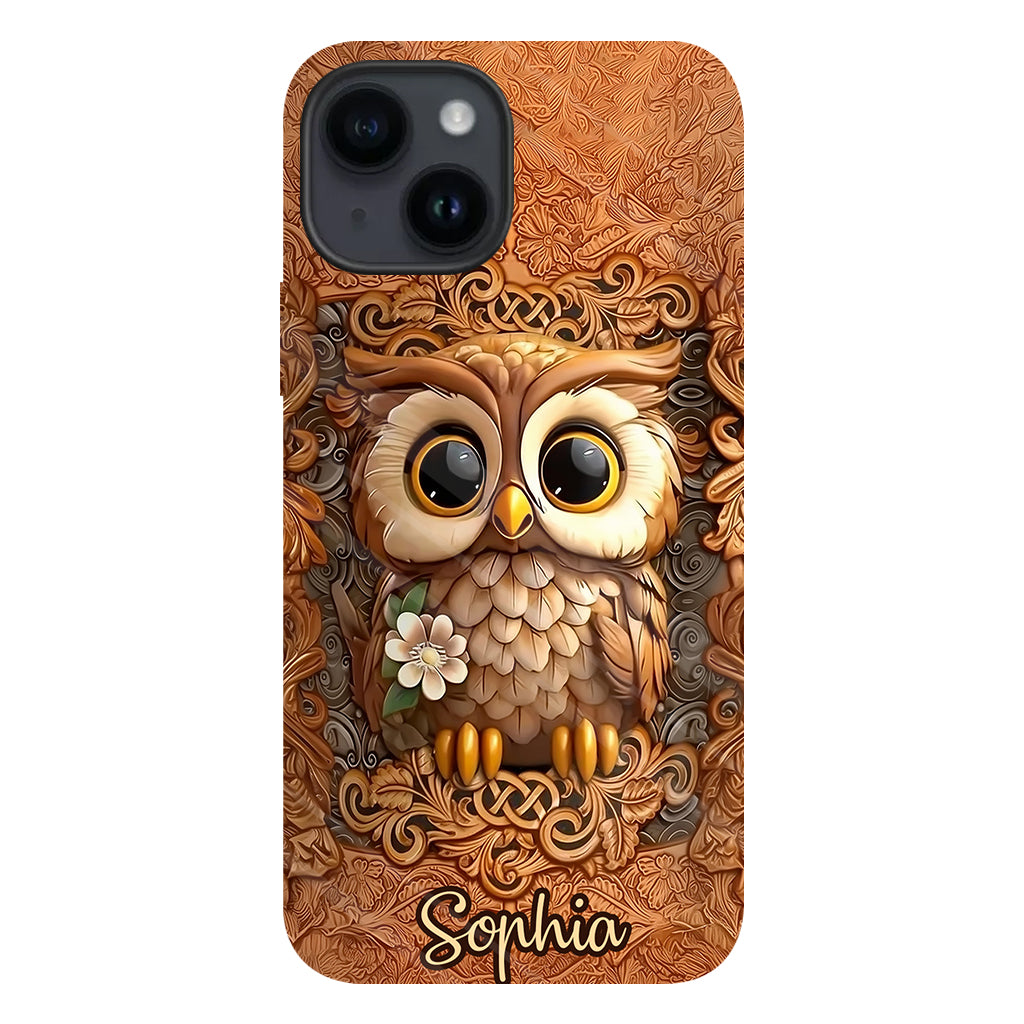 Magnifique hibou - Coque de téléphone personnalisée avec motif hibou intégral