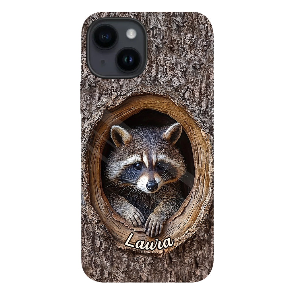 Adorable Raccoon - Personalized Raccoon Full Print Phone Case