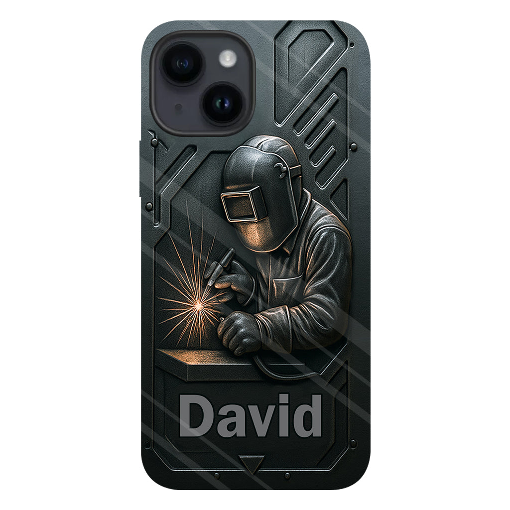 Coque de téléphone personnalisée avec motif de soudeur - Hommes soudeurs stylés