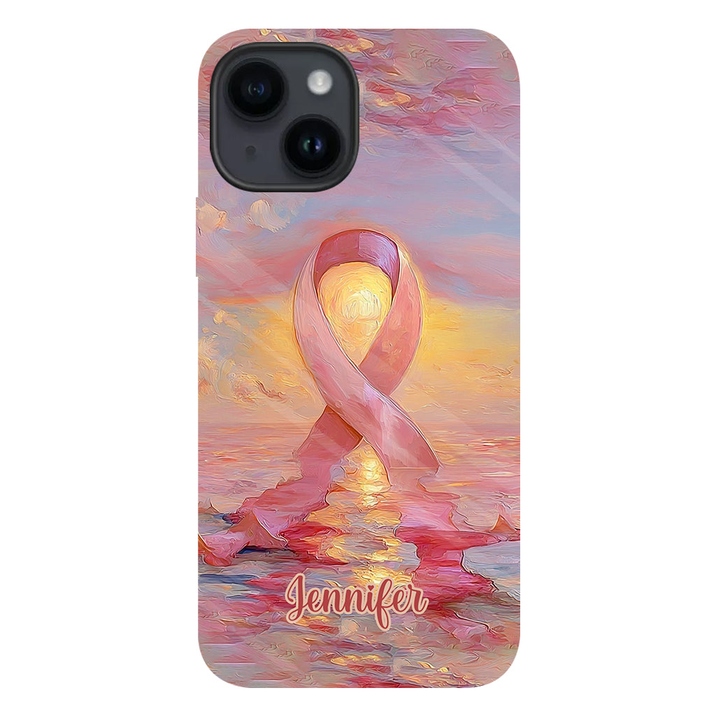 Guerrières fortes - Coque de téléphone personnalisée avec impression intégrale pour la sensibilisation au cancer du sein