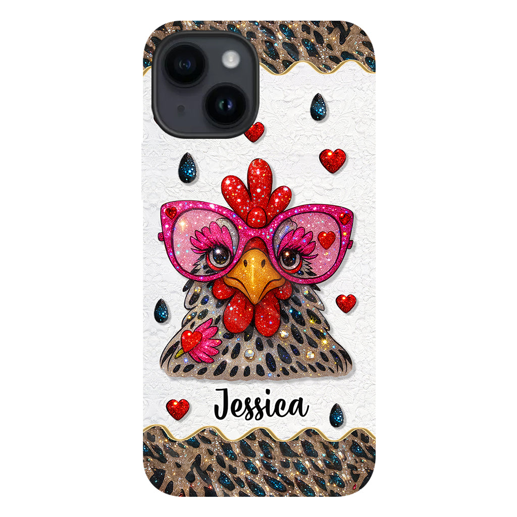 Crazy Chicken Lady - Personalized Chicken Full Print Phone Case