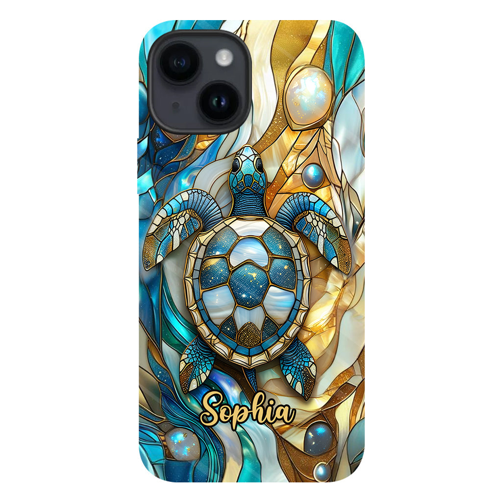 Artistic Turtle - Personalized Turtle Full Print Phone Case