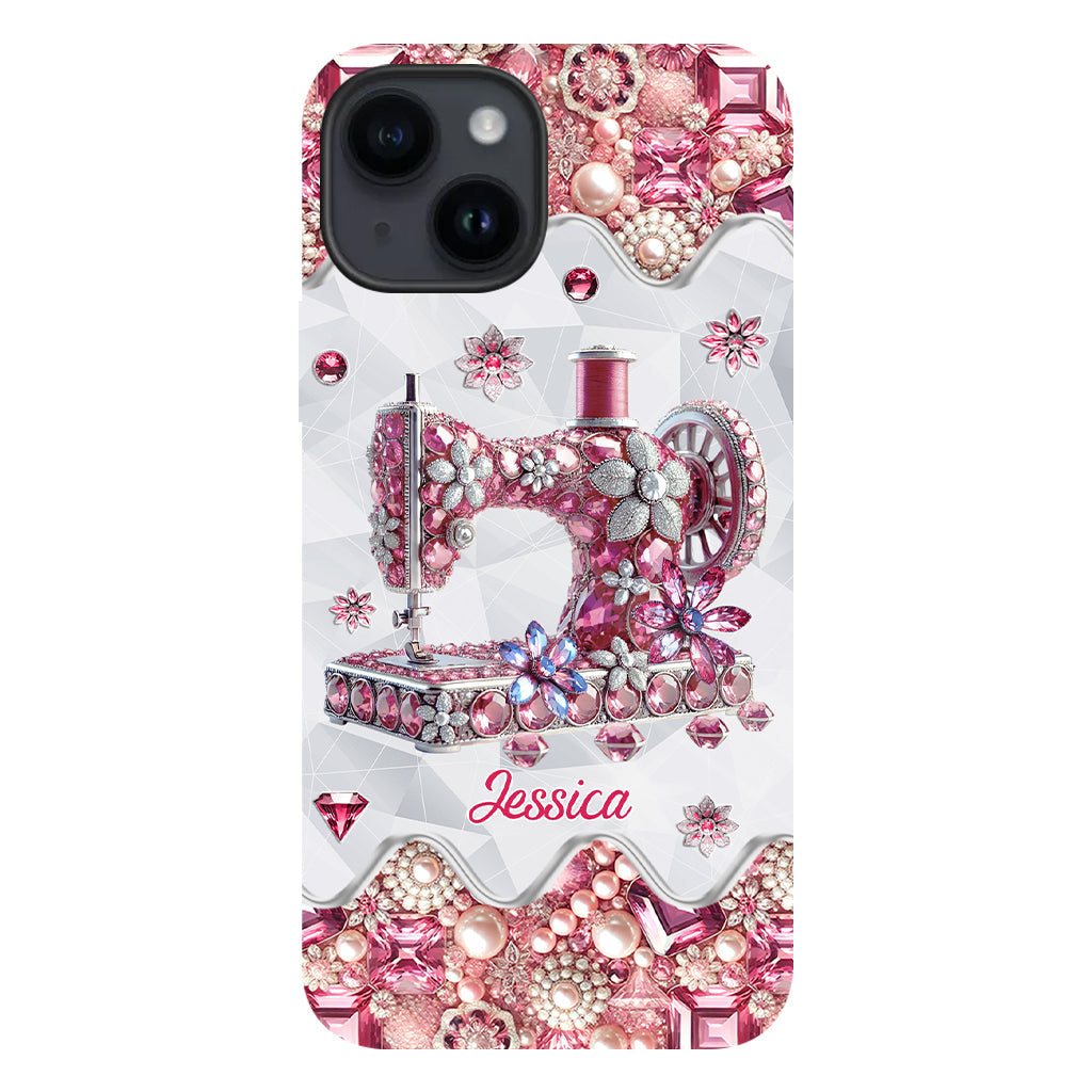 Coque de téléphone personnalisée « Juste une fille qui aime coudre » avec impression intégrale