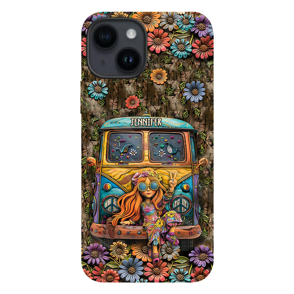 Coque de téléphone personnalisée Cute Caravan - Hippie avec imprimé intégral