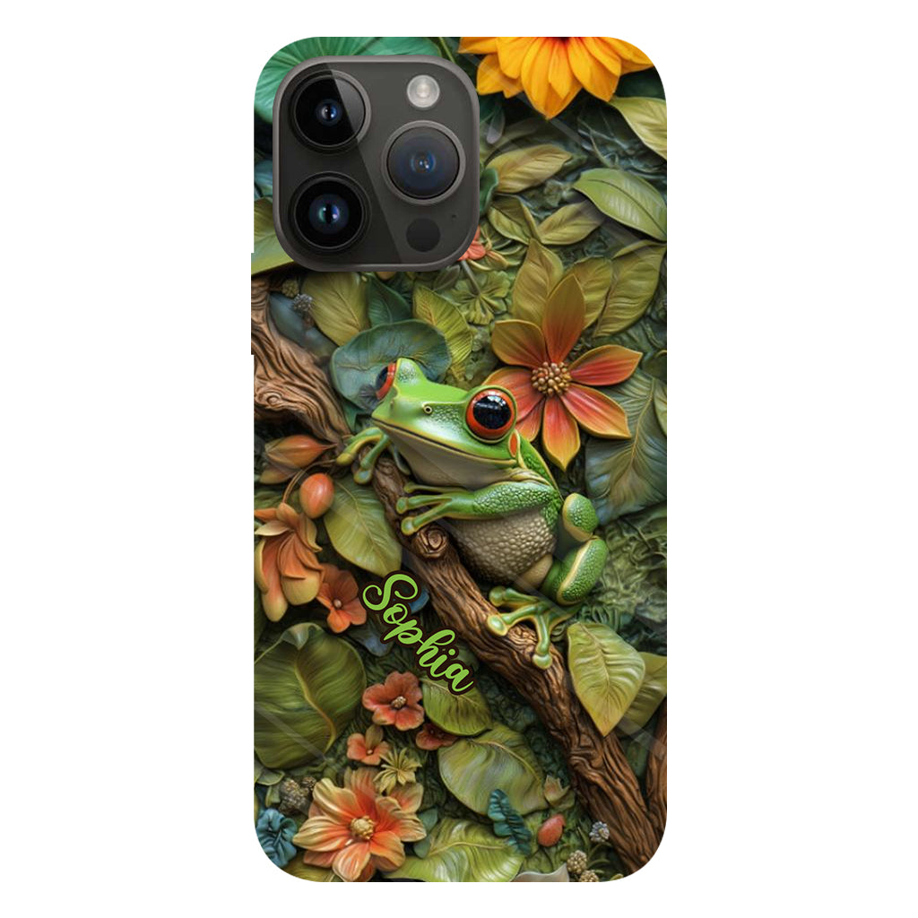 Adorable Grenouille - Coque de téléphone personnalisée avec imprimé grenouille