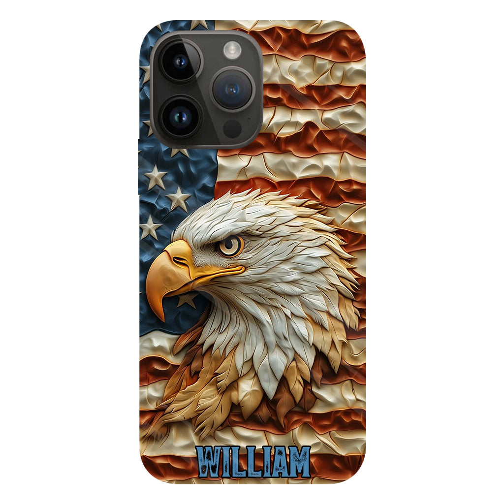 Strong Eagle - Coque de téléphone personnalisée avec aigle à tête blanche et impression intégrale