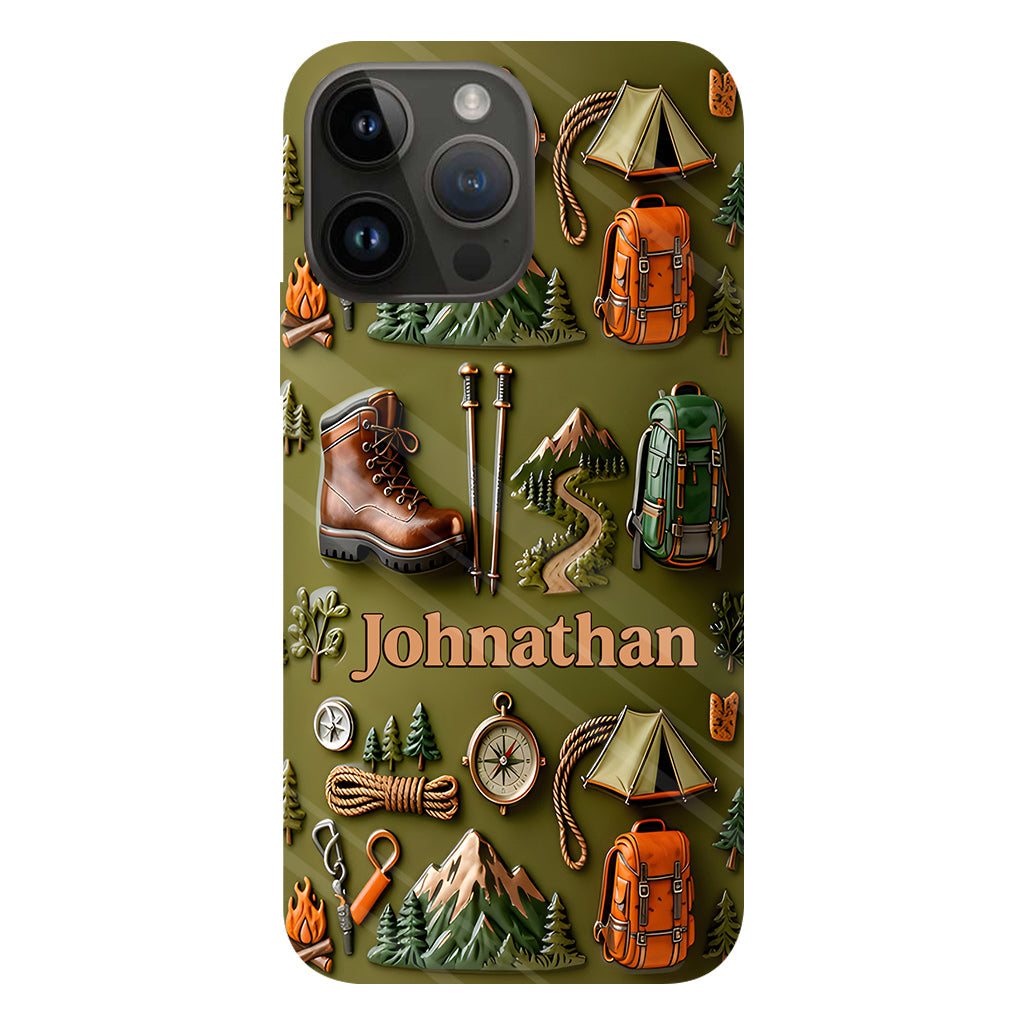 La randonnée me rend heureux - Coque de téléphone personnalisée avec impression intégrale « La randonnée me rend heureux »