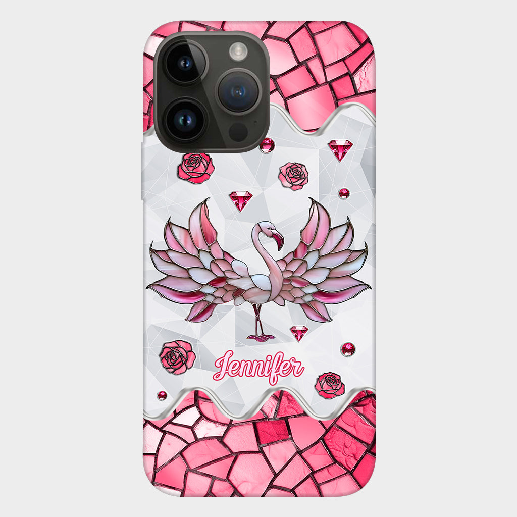 Magnifique flamant rose - Coque de téléphone personnalisée avec imprimé flamant rose intégral