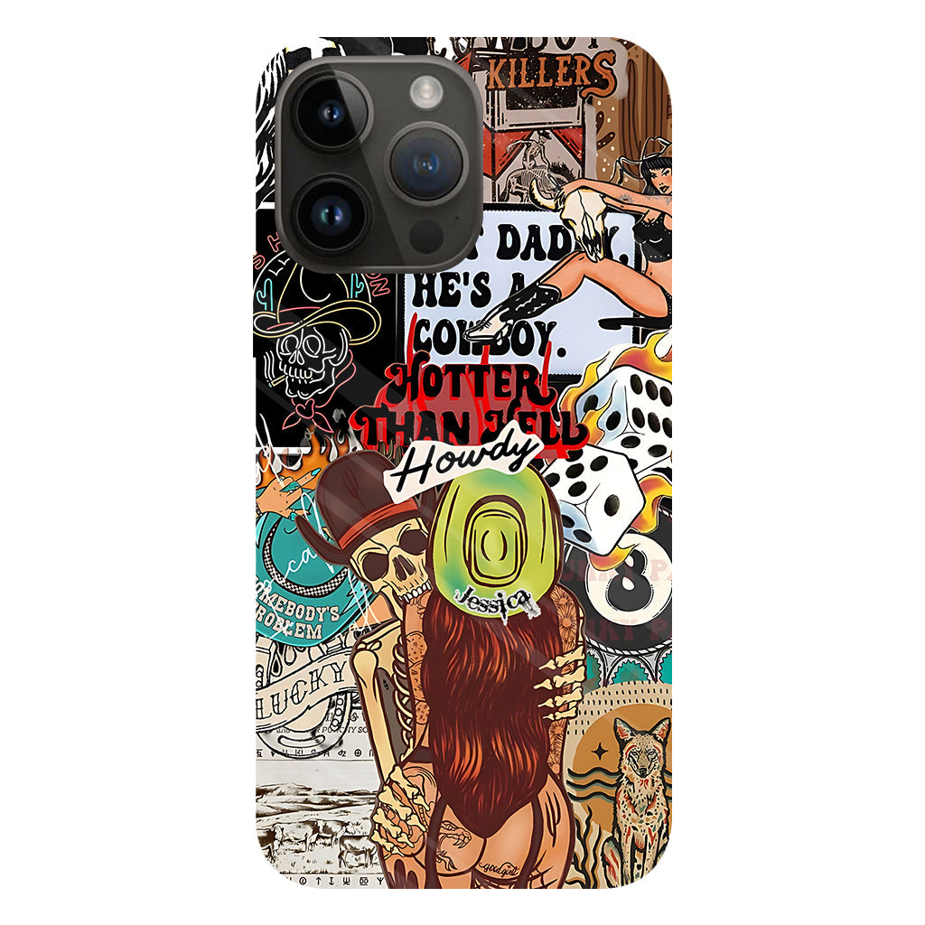 Howdy Cowgirl - Personalized Cowgirl Full Print Phone Case