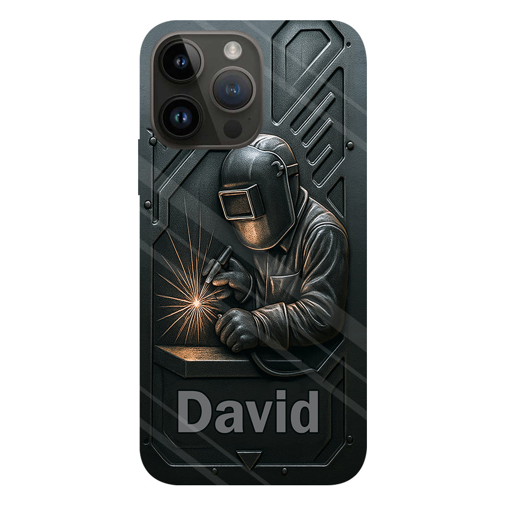 Coque de téléphone personnalisée avec motif de soudeur - Hommes soudeurs stylés