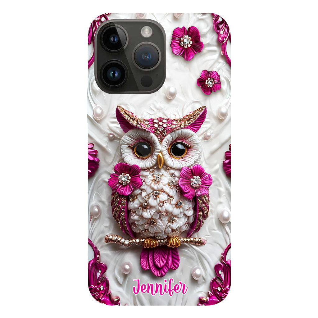Magnifique hibou - Coque de téléphone personnalisée avec motif hibou intégral