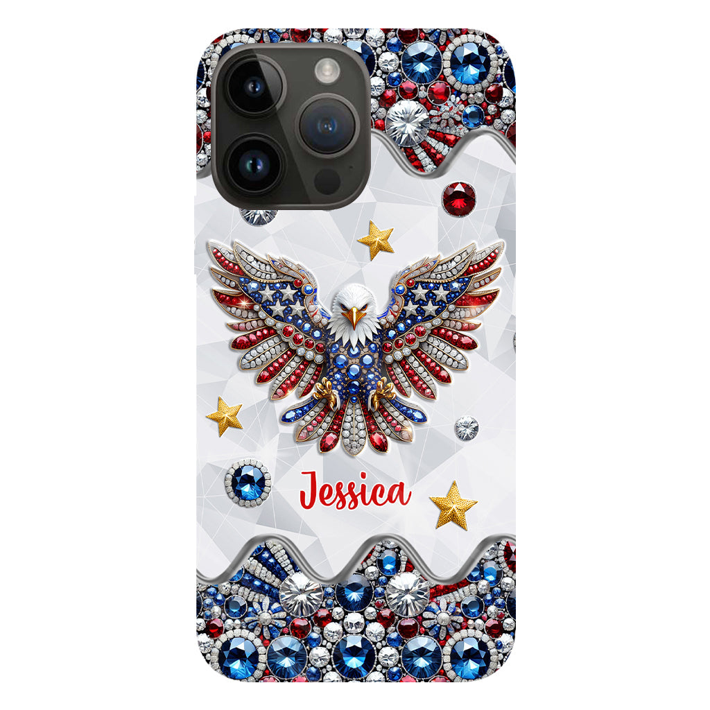Patriotic Eagle - Personalized Bald Eagle Full Print Phone Case