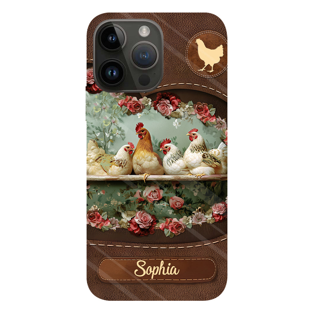 Coque de téléphone personnalisée Chicken Lady - Motif poulet intégral