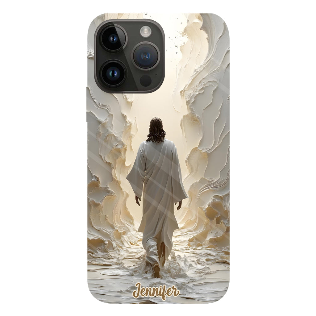 Marchez avec Dieu - Coque de téléphone personnalisée avec impression chrétienne intégrale