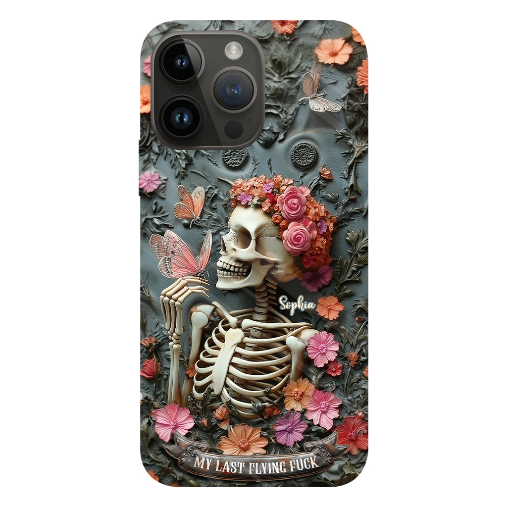 My Last Flying F*ck - Personalized Skull Full Print Phone Case