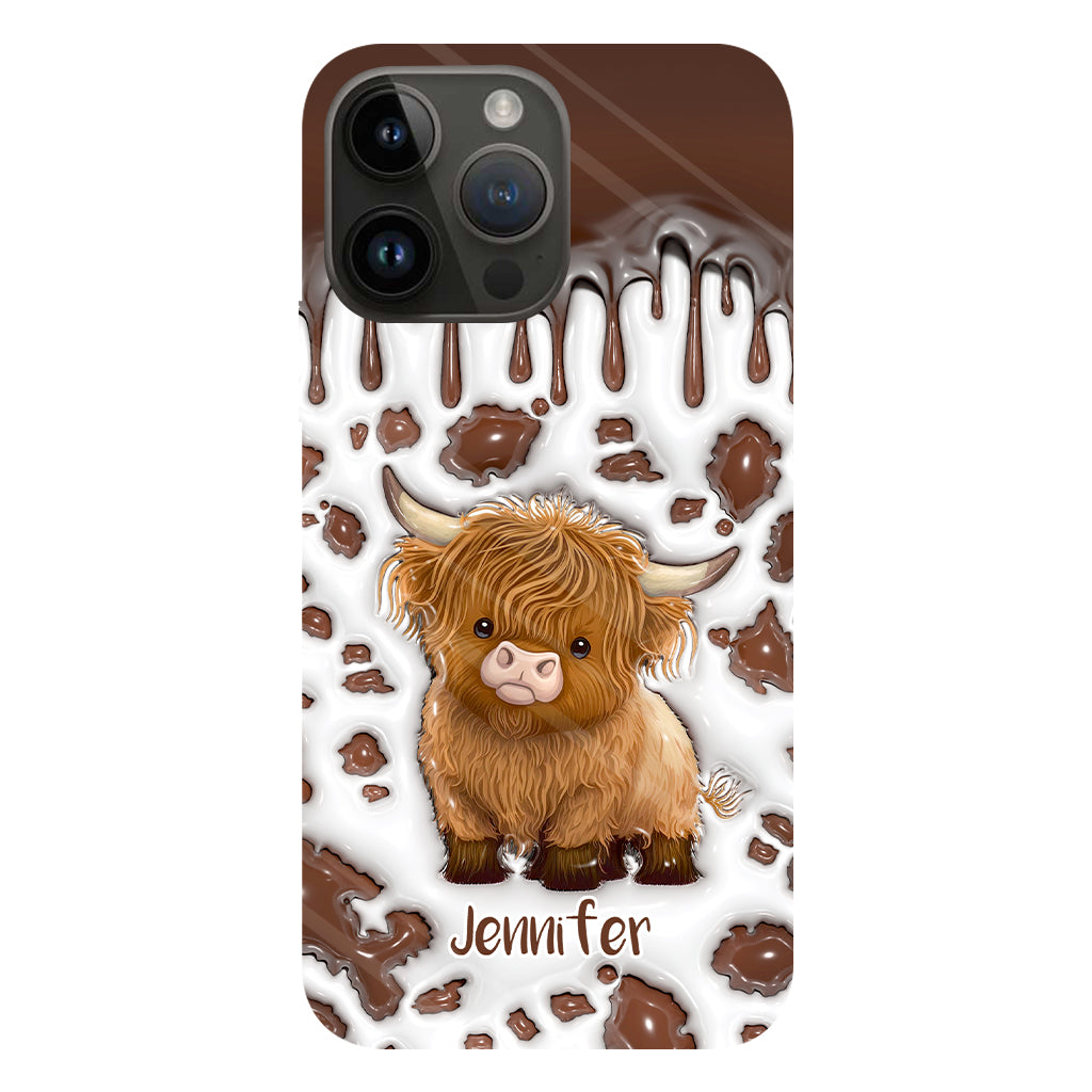 Juste une fille qui aime les vaches des Highlands - Coque de téléphone personnalisée avec impression intégrale