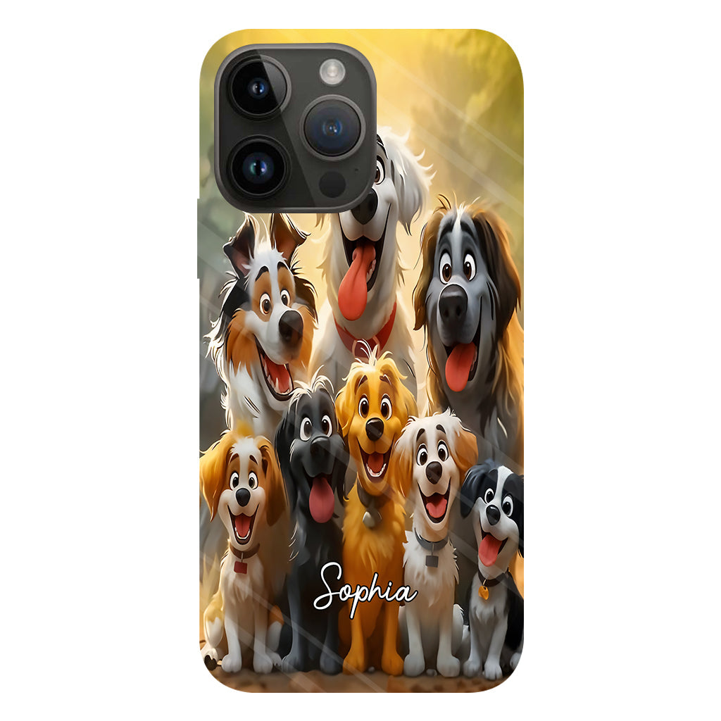 Juste une fille qui aime les chiens - Coque de téléphone personnalisée avec impression intégrale de chien