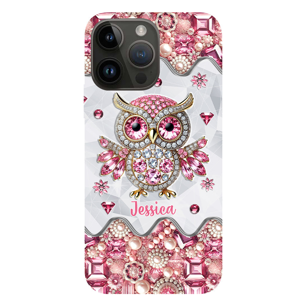 Juste une fille qui aime les hiboux - Coque de téléphone personnalisée avec motif hibou