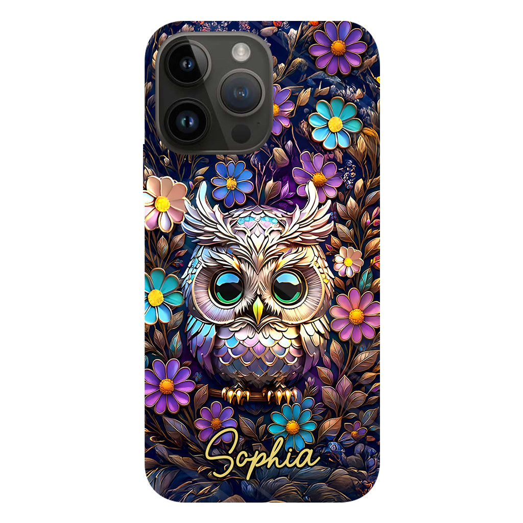 Coque de téléphone personnalisée avec motif hibou mignon