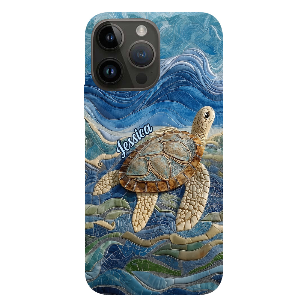 Coque de téléphone personnalisée avec motif tortue pour les amoureux des tortues