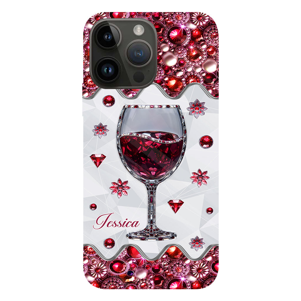 Just A Girl Who Loves Wine - Personalized Wine Full Print Phone Case