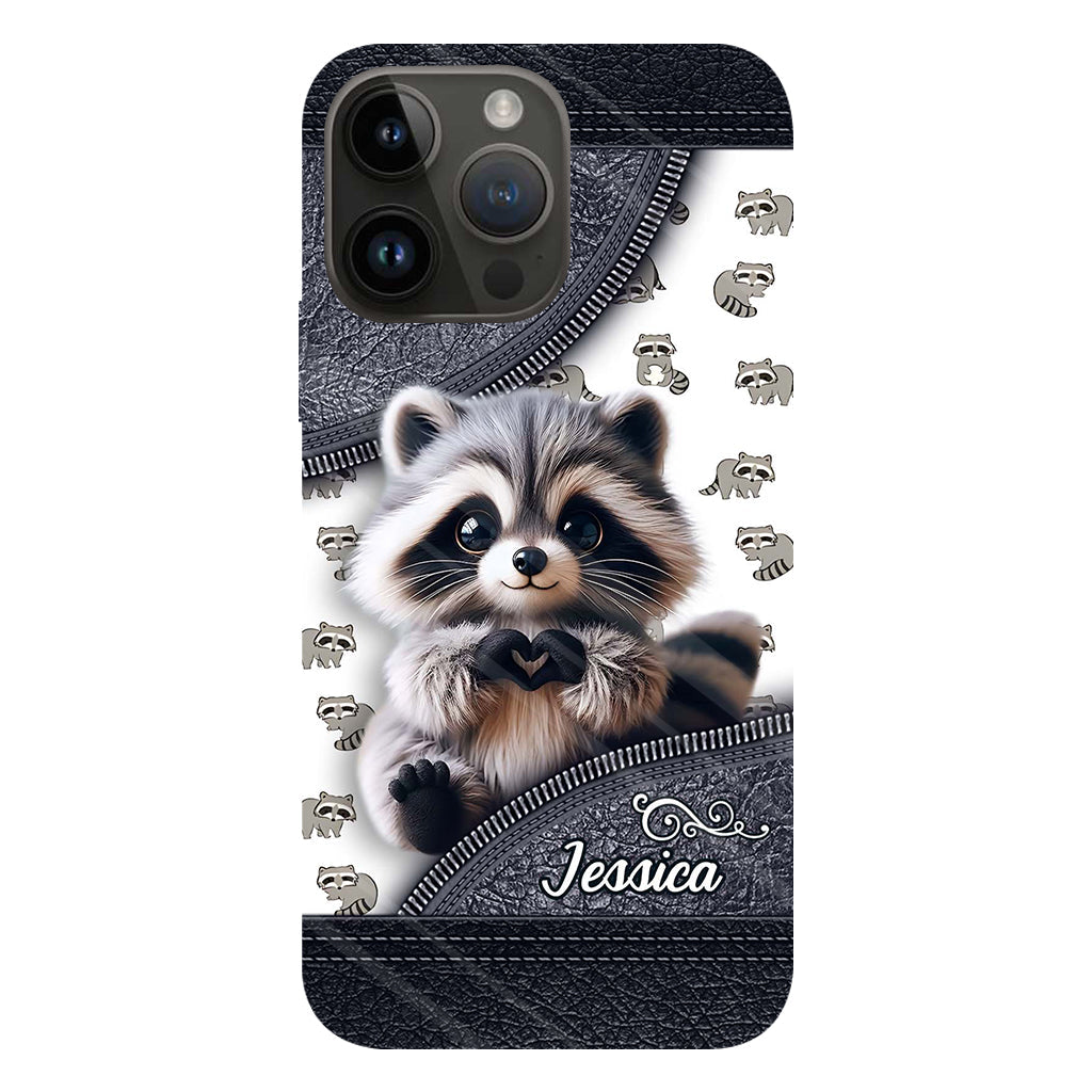Adorable raton laveur - Coque de téléphone personnalisée avec motif raton laveur intégral