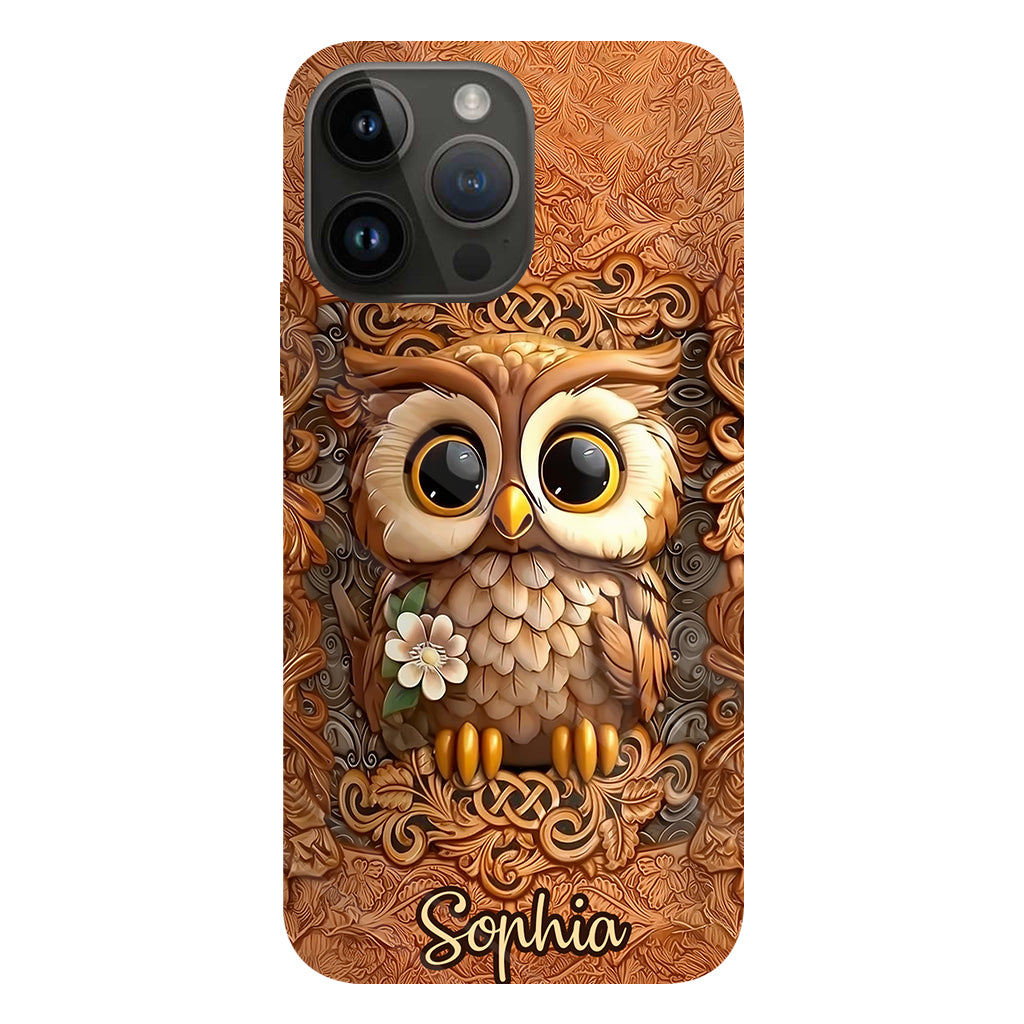 Magnifique hibou - Coque de téléphone personnalisée avec motif hibou intégral