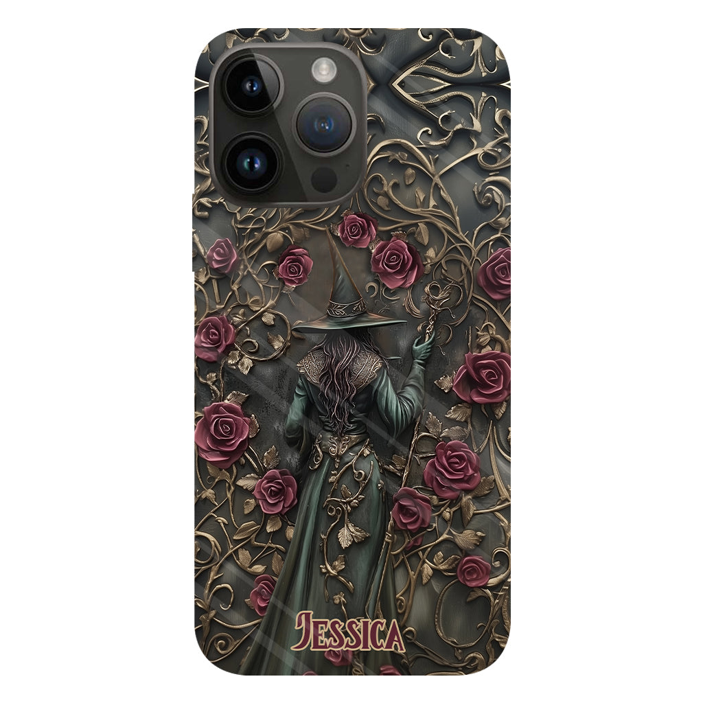 Beautiful Witch And Roses - Personalized Witch Full Print Phone Case