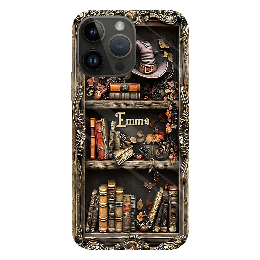 Hat And Books - Personalized Witch Full Print Phone Case